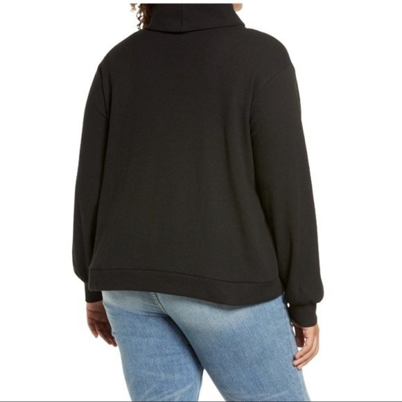 CASLON Plus Size Relaxed Fit Caslon Turtleneck Top Black - Size 1X - NWT - Picture 2 of 5